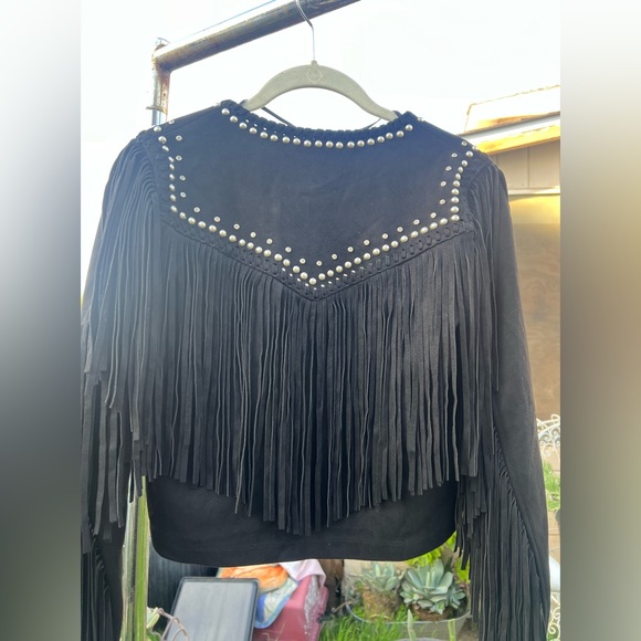 Miss Me Suede Fringe Jacket Stage Coach ready! - Picture 2 of 6